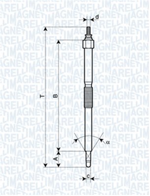 Glødeplugg - 062900054304 MAGNETI MARELLI - 11065-2TB0A, 11065-AD20A, 11065-AD200