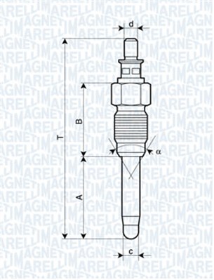 Glødeplugg - 062900059304 MAGNETI MARELLI - 1117881, XS7H6M090AA, 0100226253