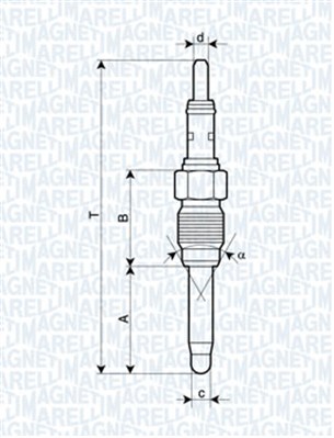 Glødeplugg - 062900084304 MAGNETI MARELLI - 60815294, 71713981, 0100226376