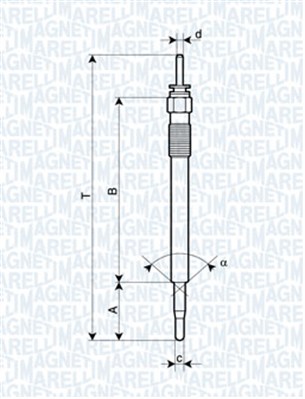 062900086304, Glødeplugg, Svíčka žhavící, MAGNETI MARELLI, 367102F100, 36710-2F100, 367102F101, 345211, 92283, DG-624, GE130, LP151, CZ105, Y1003AS