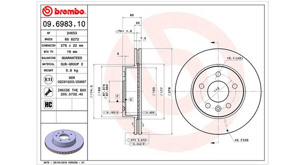 360406032200, Bremseskive, Brzdový kotouč, MAGNETI MARELLI, 6384210112, 638421011205, A6384210112, A638421011205, 09.6983.10, 0986478861, 10642, 16887, 186551, 203335, 230416, 24.0122-0162.1, 24653, 400144800, 52148, 562054B, 562054J, 646010, 800-416, 92074400, AC2430D, BDA1704.20, BG3296, BS4670, BS8272, DDF860, DF2797, DI955660, DSK682, MDC1038