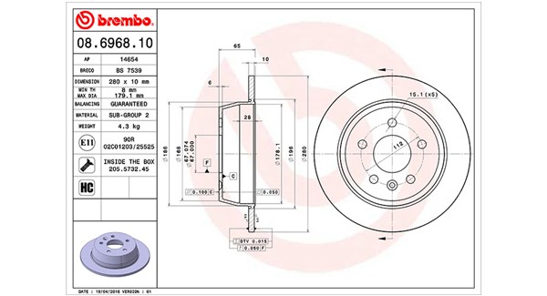 360406032300, Bremseskive, Brzdový kotouč, MAGNETI MARELLI, 6384230112, A6384230112, A638423011264, 08.6968.10, 0986478873, 10641, 14654, 16886, 186552, 203333, 230417, 24.0110-0228.1, 400144900, 52149, 562065B, 562065J, 647100, 800-417, 92074500, AC2392D, BDA1705.10, BG3241, BS4671, BS7539, DDF861, DF2794, DI955661, DSK721, MDC1040, 08.6968.14