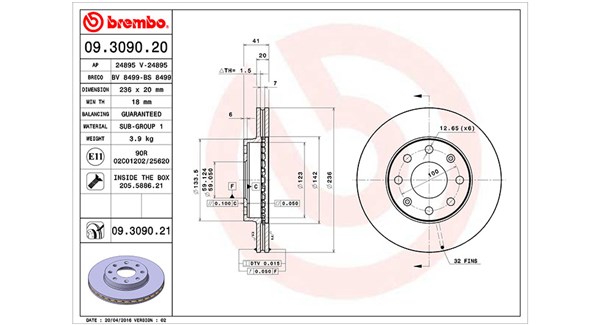 360406052300, Bremseskive, Brzdový kotouč, MAGNETI MARELLI, 9056028, 96471274, 96574633, 96574632, 09.3090.20, 0986478192, 15770, 185395200, 205008, 230790, 24012001151, 24895, 54334, 92133400, BG2278, BS8499, DDF1279, DF4439, MDC2155, 09.3090.24, 1815205001, 185395220, 24012002271, 315008, 92133403, DDF1279C, 09309020, 1815205010, 24032001151, 420227