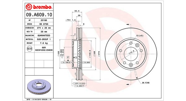360406078100, Bremseskive, Brzdový kotouč, MAGNETI MARELLI, 0K58B33251, 0986479599, 09.A609.10, 203522, 24012802111, 54747, 92146900, BG4261, DDF1629, DSK2730, MDC2776C, 09.A609.14, 313522, 428211, 92174703, 09A60910