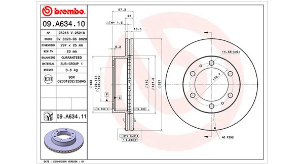 360406094100, Bremseskive, Brzdový kotouč, MAGNETI MARELLI, 435120K060, 435120K070, 0986479A96, 0986AB9825, 09.A634.10, 2045140, 24012501921, 25218, 425192, 55226, 590282020, 92222600, BG4211, BS8828, DDF1783C, DF4917, MDC2184, 09.A634.11, 3145140, 09.A634.14, 09A63410