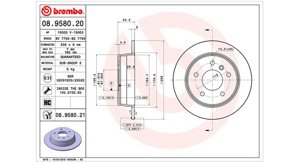 360406109600, Bremseskive, Brzdový kotouč, MAGNETI MARELLI, 1684230212, A1684230212, A168423021264, 08.9580.20, 0986478475, 203355, 24010801111, 24030801111, 400361100, 50274, 92099703, BDA1952.10, BG3710, DDF1362, DF4223, MDC1422, 313355, 400361120, 408111, DDF1362C, 400361152, 508111