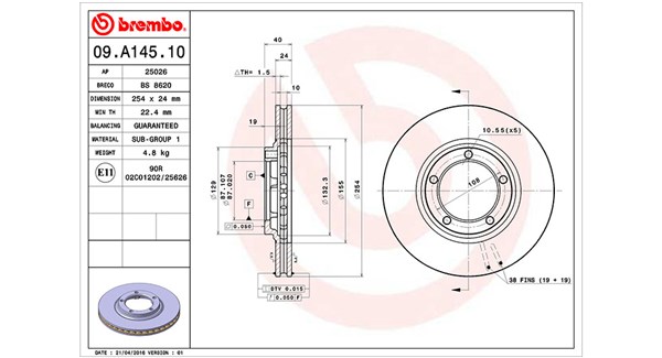 360406126400, Bremseskive, Brzdový kotouč, MAGNETI MARELLI, 581294A000, 581294A100, 0986478663, 0986479596, 09.A145.10, 203405, 24012402201, 24012402431, 25026, 55345, 92234500, BG4098, BS8620, DDF1404, DF4102, DSK2406, MDC2308, 09A14510, 424220, DDF1404C, 424243