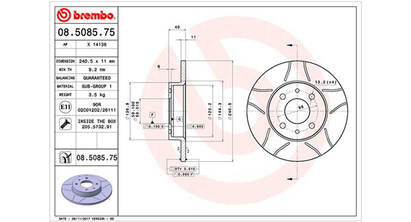360406021605, Bremseskive, Brzdový kotouč, MAGNETI MARELLI, 1541802, 46403960, 60805117, 7566931, 7663465, 1541804, 5154238AA, 51876438, 60811879, 1715410, 51859078, 7163465, 71772238, 51866264, 71738421, 9S511125AA, 51876437, 7685656, 9S511125CA, BS511125AA, 6001073192, 71769481, 71770933, 7645054, 08.5085.75, 0986478342, 14138E, 15857, 186155, 209922