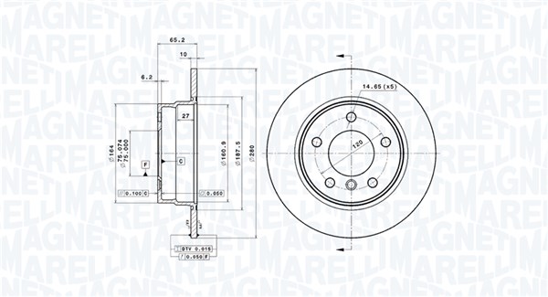 360406004801, Bremseskive, Brzdový kotouč, MAGNETI MARELLI, 34216764647, 34216855001, 08.9787.11, 0986479217, 14870V, 150342520, 17602, 201557, 230817, 24011003141, 54329, 562259B, 562259J, 92132900, BG3948C, BV7669, DDF1303, DF4448, DI956485, DSK2298, MDC1731C, 08978711, 150342552, 1815201579, 24031003141, 311557, 92132903, DDF1303C, 410314, 510314