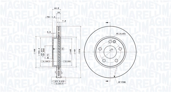 360406007201, Bremseskive, Brzdový kotouč, MAGNETI MARELLI, 1694210112, 1694210812, A1694210112, A1694210812, 0986479186, 09.8680.11, 17646, 186799, 203372, 230831, 24012202321, 24851V, 400364320, 54319, 562312B, 562312J, 92131900, BDA2200.20, BG3845C, BV8475, DDF1220, DF4393, DI956444, DSK2258, MDC1752C, 09868011, 1815203371, 313372, 400364352, 422232
