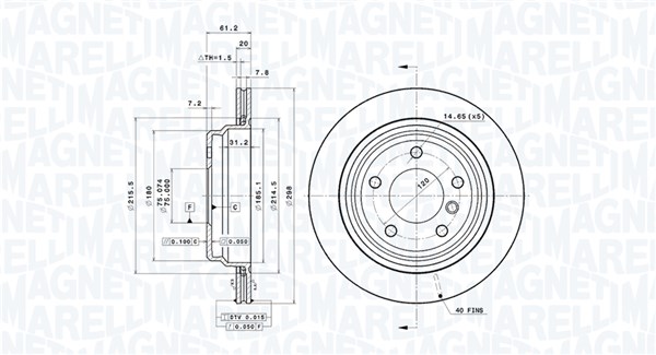 360406016501, Bremseskive, Brzdový kotouč, MAGNETI MARELLI, 34211163153, 34211163175, 34211163840, 34211164175, 34211164840, 34216767060, 0832707, 09.6841.10, 0986478426, 129398C, 150.1286.00, 16340, 17162, 186860, 201539, 23-0398, 24.0120-0154.1, 24638E, 34162, 50441, 562036B, 562036J, 800-398, 92075100, 96802, AC2405D, BD125520, BDC4677, BG3042, BR34162