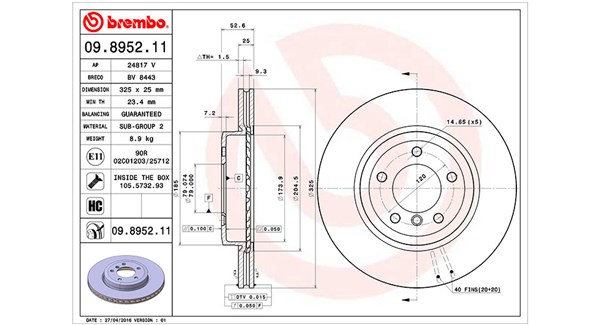 360406017101, Bremseskive, Brzdový kotouč, MAGNETI MARELLI, 34101166071, 34116769305, 34116855156, 34116864047, 0832948, 0986478012, 09.8952.11, 150129420, 17025, 186731, 201543, 230518C, 24012501381, 24817V, 34211, 50318, 562188B, 562188J, 92106900, 980096, BD126234, BG3830, BR34211, BV8443, CW25138, DDF1174, DDF1174C1, DF4166, DI956071, DSK2181
