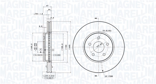 360406026101, Bremseskive, Brzdový kotouč, MAGNETI MARELLI, 1321488, C2S35270, 1376118, C2S42667, 1388257, C2S4566, 1465618, C2S49729, 1506298, C2S52091, 1565017, 1681578, 1S7W1125AB, 4097477, 4097478, 4110587, 4179398, 4181042, 7S7J1125BB, 7S7JJ1125BB, 0833044, 0986478718, 09.8665.11, 17151, 186750, 202550, 230684, 24012401611, 24810, 250134420
