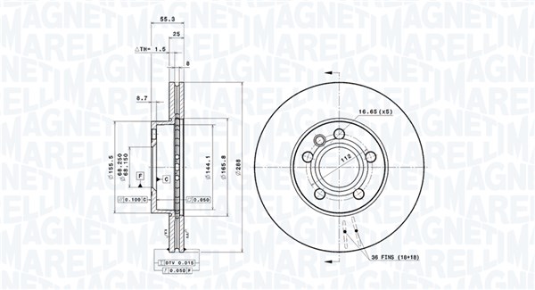 360406049101, Bremseskive, Brzdový kotouč, MAGNETI MARELLI, 1001093, 7M0615301E, 1044569, 7M0615301G, 1045994, 1143640, 1143641, 1526686, 95VWX1125B1D, 95VWX1125BD, 95VWX1125BE, 09.6934.11, 0986478893, 16297, 186601, 202545, 230403, 24012501141, 24628E, 53963, 562043B, 562043J, 600320900, 92074200, BDA1676.20, BG3025, BS8263, DDF846, DF2776, DI955645