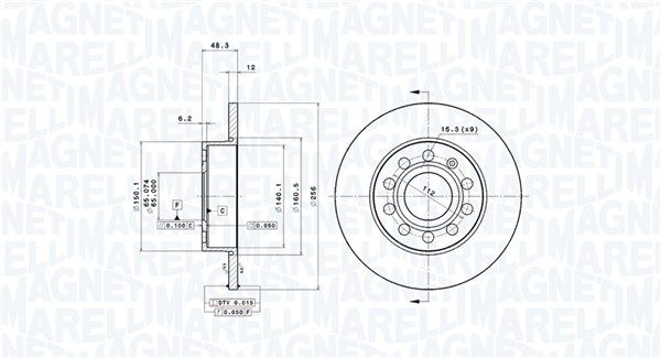 360406050801, Bremseskive, Brzdový kotouč, MAGNETI MARELLI, 1K0615601AC, 1KD615601, L1KD615601A, 1K0615601AJ, 1KD615601B, L1KD615601B, 1K0615601L, 0832995, 08.9488.11, 0986479155, 0986479B78, 14852, 17547, 186833, 204794, 230725, 24011201581, 34294, 54211, 562238B, 562238J, 600322220, 92121100, 980423, BD180010, BDA2029.10, BG3890C, BR900416, BS7643, CW12158