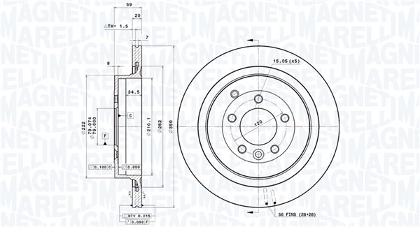 360406055001, Bremseskive, Brzdový kotouč, MAGNETI MARELLI, SDB000642, SDB000643, SDB000644, SDB000645, SDB000646, SDB500160, 0833215, 0986479492, 09.8876.31, 17666, 204029, 24012002011, 24984, 34272, 450520320, 54477, 92147700, 980345, BD126317, BDR2257.20, BG3925C, BR900864, BS8608, CW20201, DDF1433, DDF1433C1, DF4342S, DI956359, DSK2374, MDC1715C
