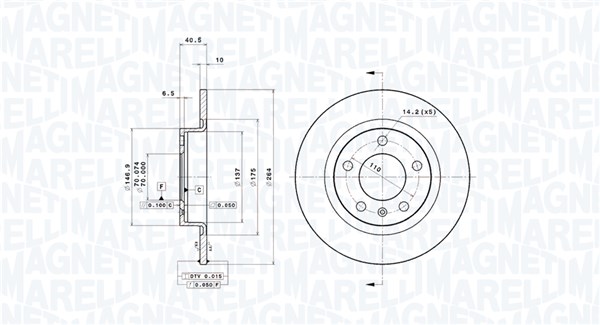 360406056001, Bremseskive, Brzdový kotouč, MAGNETI MARELLI, 569418, 93190227, 08.9460.30, 0986479715, 0986479S88, 14933, 17712, 203672, 230890, 24011003471, 430261120, 54864, 92186400, BG3945, BS7723, DDF1651, DF6339, DI956696, DSK2620, MDC2230, 08.9460.31, 313672, 410347, 92186403, 986479715, DDF1651C, 08.9460.34, 08946030