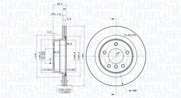 360406087101, Bremseskive, Brzdový kotouč, MAGNETI MARELLI, 34216764651, 34216783754, 34216792227, 34216855007, 0833220, 0986479218, 09.9793.11, 150342620, 17603, 197049, 201558, 230818C, 24012001951, 24032001951, 24968V, 34315, 54330, 562316B, 562316J, 92133000, 980490, BD126524, BG3901C, BR900662, BV8587, DDF1549, DF4450, DI956486, DSK2294, MDC1647C