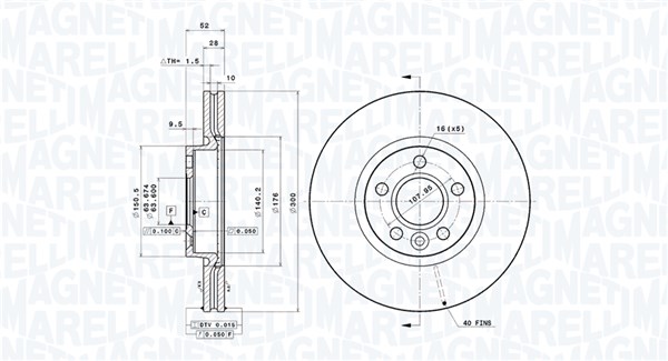 360406087601, Bremseskive, Brzdový kotouč, MAGNETI MARELLI, 1379965, 30736311, 31358885, LR000571, 1384689, 307363110, LR007055, 1405510, 30769056, LR068925, 1420600, 307690560, 1420601, 31202327, 1469085, 312023270, 1500158, 31202331, 312023310, 6G912C375FA, 313413820, 6G912C375FB, 7G911125BA, 0833169, 0986479261, 09.A427.10, 17752, 197055, 202573, 24.0128-0154.1