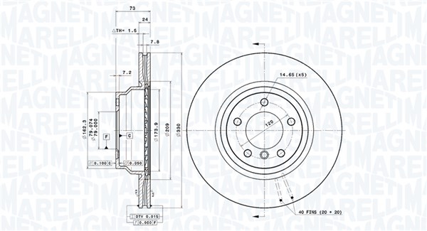 360406092301, Bremseskive, Brzdový kotouč, MAGNETI MARELLI, 34116764645, 34116854999, 0833080, 0986479215, 09.A259.11, 150342820, 17661, 197073, 201568, 230872C, 24012402001, 25110V, 34313, 54378, 562330B, 562330J, 92137800, 980484, BD180116, BG3959, BR900666, BV8719, CW24200, DDF1535, DDF1535C1, DF4460, DI956510, DSK2413, MDC1732C, 09A25911