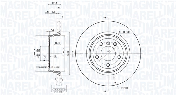 360406093901, Bremseskive, Brzdový kotouč, MAGNETI MARELLI, 34216764655, 34216855004, 0833081, 0986479439, 09.A270.11, 150343020, 17660, 197175, 201569, 230873C, 24012202361, 24032202361, 25111V, 34314, 54379, 562334B, 562334J, 92137900, 980485, BD180117, BG3961, BR900604, BV8720, DDF1550, DDF1550C1, DF4461S, DI956511, DSK2407, MDC1757C, 09A27011