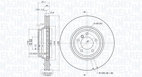 360406096201, Bremseskive, Brzdový kotouč, MAGNETI MARELLI, 34116770729, 34116855000, 0833082, 0986479265, 09.A599.11, 150344120, 201580, 24013001921, 25193V, 34386, 54553, 92155303, 980650, BD180123, BG9019, BR900728, BV8803, DDF1634, DF4775S, MDC1909, 09A59911, 150344152, 311580, 430192, 54553HC, DDF1634C, 150344154, DDF1634C1, 150344155