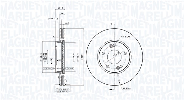360406096501, Bremseskive, Brzdový kotouč, MAGNETI MARELLI, 517121D100, 0986479368, 09.A706.11, 17640, 203423, 24012601281, 25155E, 320380600, 54339, 92133903, BDA2069.20, BG3861C, BS8764, DDF1619, DF4283, DI956505, DSK2251, MDC1780C, 313423, 426171, BDR2069.20, DDF1619C, MDC1780