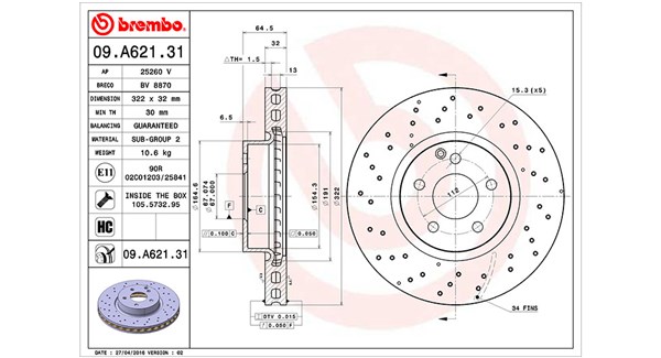 360406109101, Bremseskive, Brzdový kotouč, MAGNETI MARELLI, 0004211112, 0004213012, 000421301207, 2044211012, A0004211112, A0004213012, A2044211012, 0833494Z, 0986479408, 09.A621.31, 2033102, 24013201001, 25260V, 400365420, 54634, 92163403, 980779, BD180063, BDR2419.25, BG9076C, BR900992, BV8870, DDF1694, DDF1694C1, DF4862S, DSK2616, MDC2053, 09A62131, 3133102, 400365453