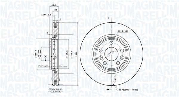 360406112101, Bremseskive, Brzdový kotouč, MAGNETI MARELLI, 402060003R, 402064155R, 402065646R, 8660001234, 0986479552, 09.B352.11, 203969, 24012802451, 25272, 470243820, 54954, 92195403, BDA2547.20, BG4266, BS8882, DDF1727, DF6208S, DSK2679, MDC2194, 313969, 428245, 470243852, BDR2547.20, DDF1727C