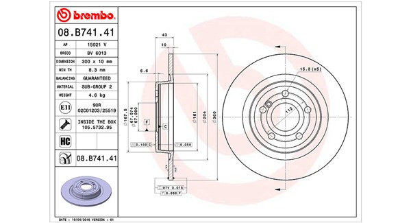 360406114401, Bremseskive, Brzdový kotouč, MAGNETI MARELLI, 0004231612, 1724230212, A0004231612, A000423161207, A1724230212, 08.B741.41, 15021V, 24011003911, 3133149, 400368220, 410391, 55775, 92277503, BD180577, BDR2683.10, BG4790C, BV6013, DDF2031C, DF6358, DSK3097, MDC2703, 08B74141