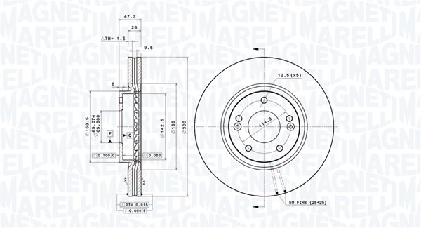 360406115301, Bremseskive, Brzdový kotouč, MAGNETI MARELLI, 517120Z000, S517120Z000, 0986479595, 09.A807.10, 203422, 24012802801, 428280, 54665, BDR2351.20, DDF1630C, DF6108S, DSK2604, MDC2043, 09.A807.11, 313422, 986479595