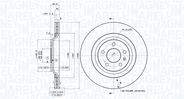 360406116701, Bremseskive, Brzdový kotouč, MAGNETI MARELLI, 4F0615601B, 0986479457, 09.9767.11, 100333620, 2047147, 24012202431, 25294, 54604, 92160403, BD1801000, BDR2476.20, BG4087, BS8904, DDF1240, DDF2546C, DF4893S, DSK2816, MDC2318, 100333652, 3147147, 422243, DDF1240C