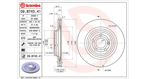 Bremseskive - 360406117901 MAGNETI MARELLI - 0004231412, 000423141207, 2314230412