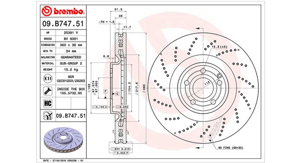 Bremseskive - 360406121201 MAGNETI MARELLI - 0004211712, 2184210212, A0004211712