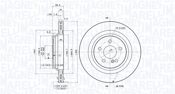 360406125801, Bremseskive, Brzdový kotouč, MAGNETI MARELLI, 2214230412, 2214231012, A2214230412, A2214231012, A221423101207, 0833457Z, 0833652, 0986479629, 09.A818.11, 2033120, 24012402121, 25252V, 400366120, 54607, 92160703, BD180148, BDR2421.20, BG4144, BR901336, BV8862, DDF1771C, DDF1771C1, DF4916S, DSK2704, MDC2291, 09A81811, 3133120, 400366152, 424212, 92160705