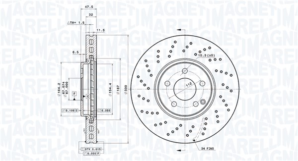 360406125901, Bremseskive, Brzdový kotouč, MAGNETI MARELLI, 2204211812, A2204211812, A220421181264, 0833283, 0986479334, 09.A828.11, 203382, 24013201361, 25249V, 400363220, 54241, 92124100, BD126519, BG9014, BV8859, DDF1981LC, DDF1981LC1, DF6079S, DSK2283, 09A82811, 313382, 432136, 92124105