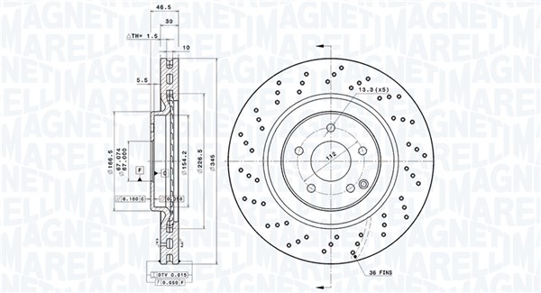 360406126001, Bremseskive, Brzdový kotouč, MAGNETI MARELLI, 2034210912, A2034210912, 0833245, 0986479651, 09.A731.11, 203390, 24013001801, 25243V, 34282, 400362820, 54237, 92123703, 980100, BDRS2079.25, BG9876, BV8853, CW30180, DDF1650, DDF1650C1, DF4341S, DSK2544, MDC1790, 09A73111, 313390, 430180, 54237HC, DDF1650C