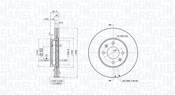 360406126701, Bremseskive, Brzdový kotouč, MAGNETI MARELLI, 517120U000, 517120U100, 517121R000, 517121W250, S517120U000, S517121W200, S517121W250, 0986479367, 09.C171.11, 203537, 24012203131, 25444, 320380920, 422313, 55379, 92237903, BD180495, BDA2830.20, BG4744C, BR901092, BS9054, DDF2089C, DF6198, MDC2344, 313537
