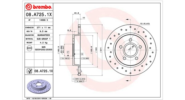 360406095502, Bremseskive, Brzdový kotouč, MAGNETI MARELLI, 1704765, 1759531, BRRF28, 1843729, 1934070, BV612A315DA, 2023618, CV6Z2C026A, 5302181, BV612A315EA, BV612A315BA, BV612A315EB, BV612A315CD, BV612A315FB, BV612A315CE, ED8C2A315AA, BV612A315CF, ED8C2A315AB, BV6Z2C026A, JD8C2A315AA, BV6Z2C026C, 08.A725.1X, 0986479763, 202584, 24011101711, 24031101711, 250136620, 55390, 92239003, BG4386C
