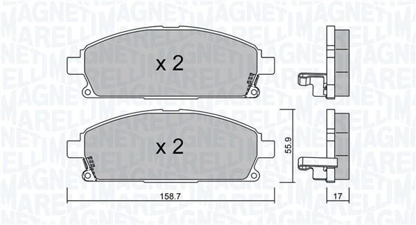 363916061149, Bremsekloss sett, Sada brzdových destiček, kotoučová brzda, MAGNETI MARELLI, 41060-1W385, 41060-1W387, 41060-1W388, 41060-VH385, 45022-S3VA11, 05P846, 0674.12, 0986424715, 12-0968, 21331, 22-0406-1, 2342000C, 2421.1, 2674.12, 37209, 421.1, 50154, 598452, 5SP846, 617, 821, 822-406-1, 905667, ADB3591, BP1081, BPA0674.12, D0691, EHT691H, FD7061A, FDB1263