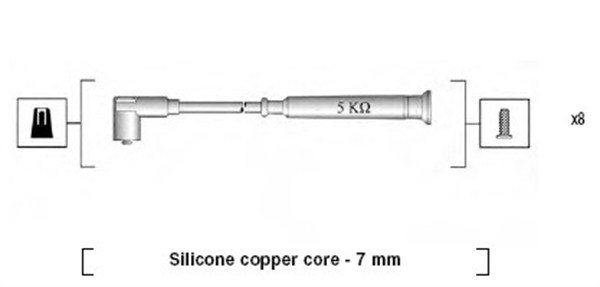 941045340520, Tennplugg kabelsett, Sada kabelů pro zapalování, MAGNETI MARELLI, 60590963, 60590964, 60600766, 48623, 7103, 85720, AFM64, RCAR908, T026B, ZEF1040