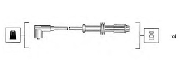 941085130565, Tennplugg kabelsett, Sada kabelů pro zapalování, MAGNETI MARELLI, 4334, 83380, B830, CPS16, RCPG412, T815B, ZEF795, ZEF813