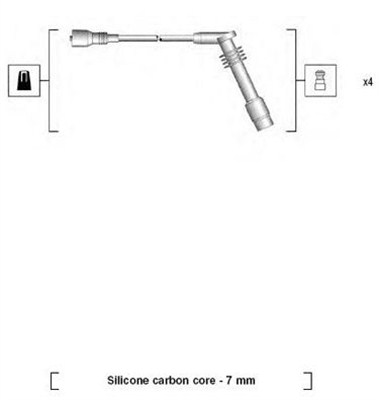 941125400690, Tennplugg kabelsett, Sada kabelů pro zapalování, MAGNETI MARELLI, 5101, 85560, B778, ODS241, RCOP440, T777C, ZEF672