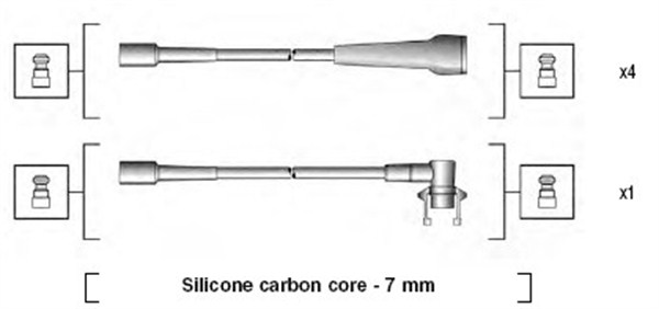 941145190716, Tennplugg kabelsett, Sada kabelů pro zapalování, MAGNETI MARELLI, 1416, B780, RB21, RCRN617, T320B, ZEF730
