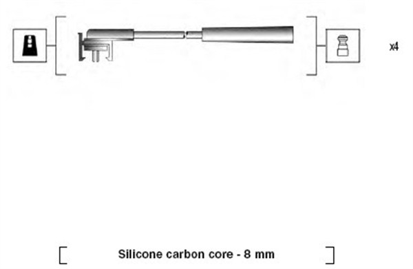 941185140772, Tennplugg kabelsett, Sada kabelů pro zapalování, MAGNETI MARELLI, 4149, 49007, 85110, B700, FS10, LS28, RCFD537, T164G, ZEF783