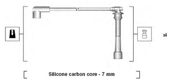 941295160887, Tennplugg kabelsett, Sada kabelů pro zapalování, MAGNETI MARELLI, 49385, 85391, JP108, RCHD407, T118B, ZEF850