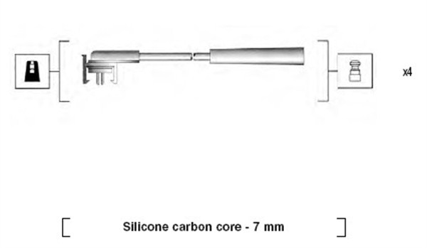 941325060899, Tennplugg kabelsett, Sada kabelů pro zapalování, MAGNETI MARELLI, 4176, 49639, 85112, B860, FS16, LS167, RCFD544, ZEF1178