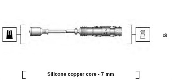 Tennplugg kabelsett - 941455010942 MAGNETI MARELLI