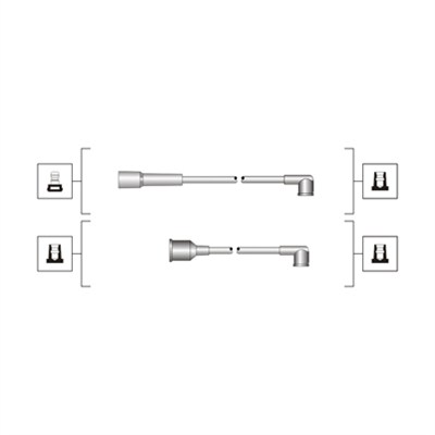 941319170022, Tennplugg kabelsett, Sada kabelů pro zapalování, MAGNETI MARELLI, BOU014, D13E, RCLC401, T339B, BOU-014, D13S, RC-LC401, D13U