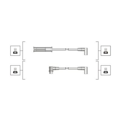 Tennplugg kabelsett - 941319170033 MAGNETI MARELLI